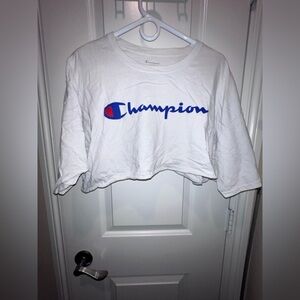 Vintage cropped champion tee